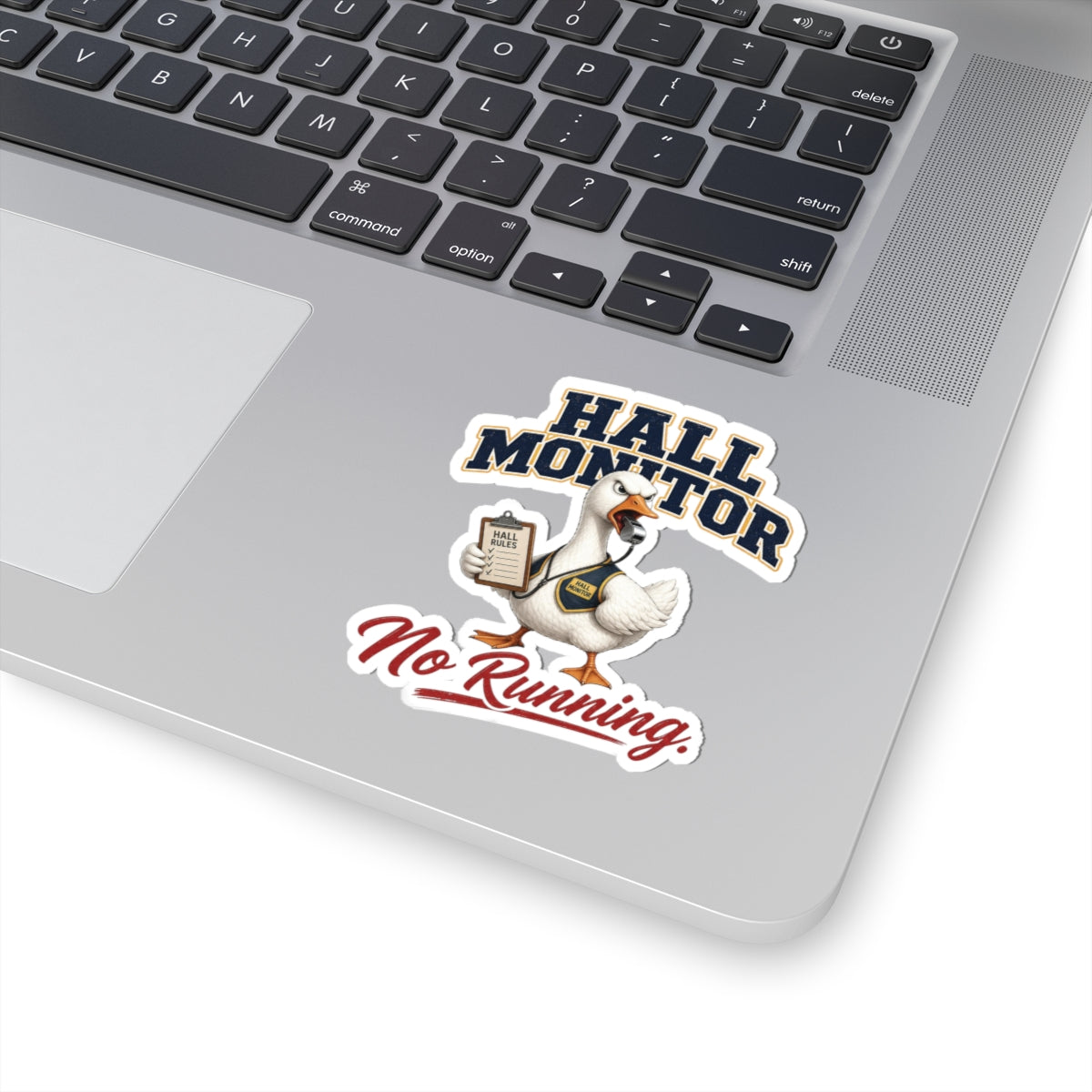 Hall Monitor Goose No Running Sticker | Kiss-Cut Sticker