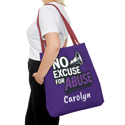 Empowerment Tote Bag - No Excuse for Abuse, Advocacy Tote, Eco-Friendly Bag, Fundraiser Gift, Awareness Campaign Bag