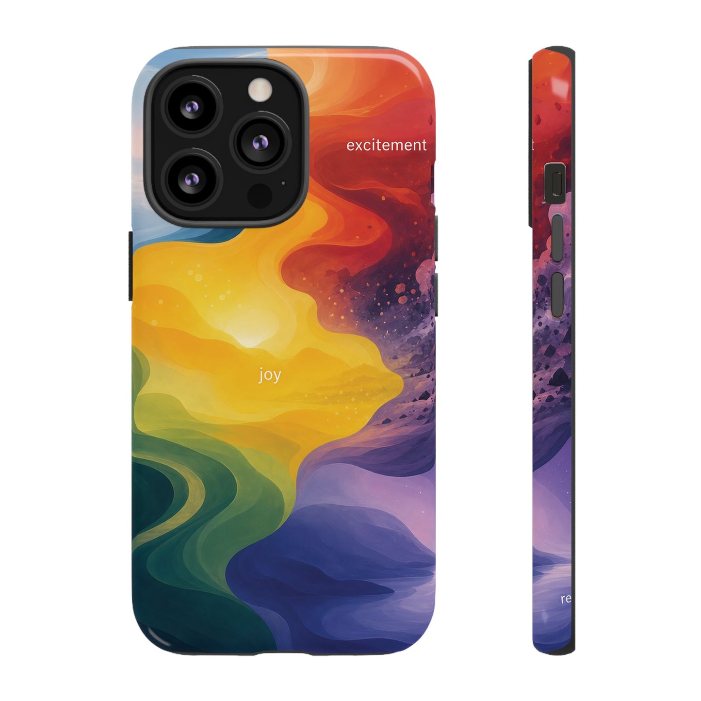 Emotion Spectrum Wave Tough Case | Colorful Abstract Phone Case