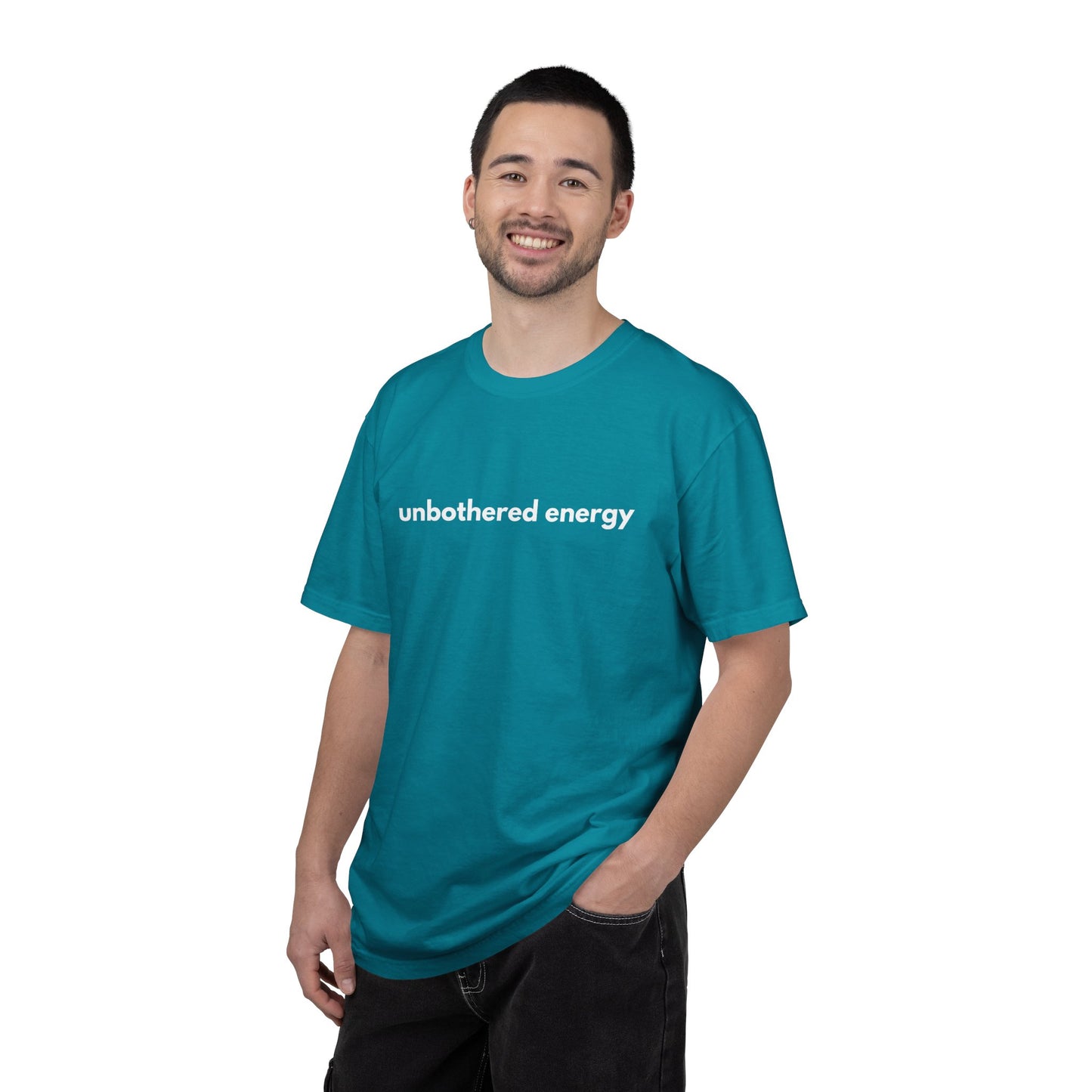 unbothered energy text T-Shirt | Minimalist Script Tee, Casual Everyday Shirt