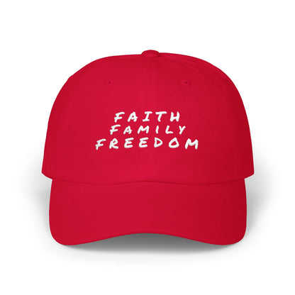 Embroidered Dad Cap, Faith Family Freedom Hat, Baseball Cap for Dad, Men's Hat with Inspirational Words, Religious Gift for Him