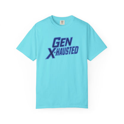 Gen X-Hausted Unisex T-shirt, Forgot Again Found Out Funny Tee, Gen X Humor Gift, Retro 80s 90s Shirt, Vintage Style Clothing