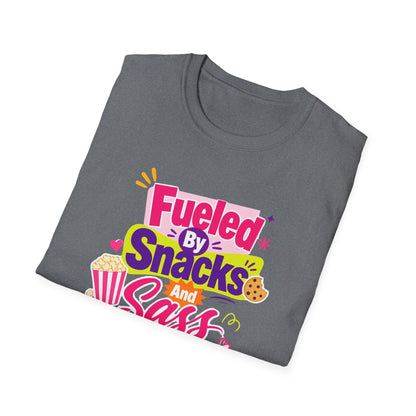 Fueled by Snacks and Sass T-Shirt | Snack Quote Tee