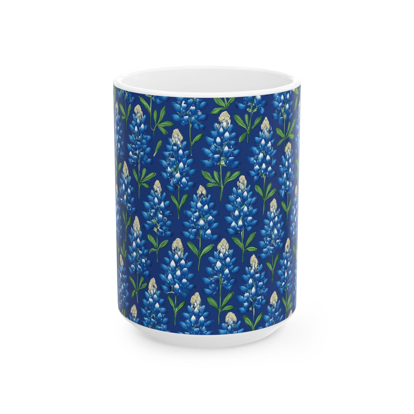Texas Bluebonnet Ceramic Mug, Floral Pattern Coffee Cup, Southwestern Drinkware, Botanical Tea Mug, Gift for Gardeners, Home Decor