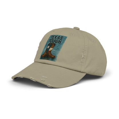 Cap Texas Tough Cowboy Boots, Unisex Baseball Hat, Distressed Cap, Texas Flood Support, Tragedy Relief Gift