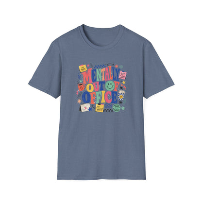 Mentally Out Of Office T-Shirt | Colorful Retro Graphic
