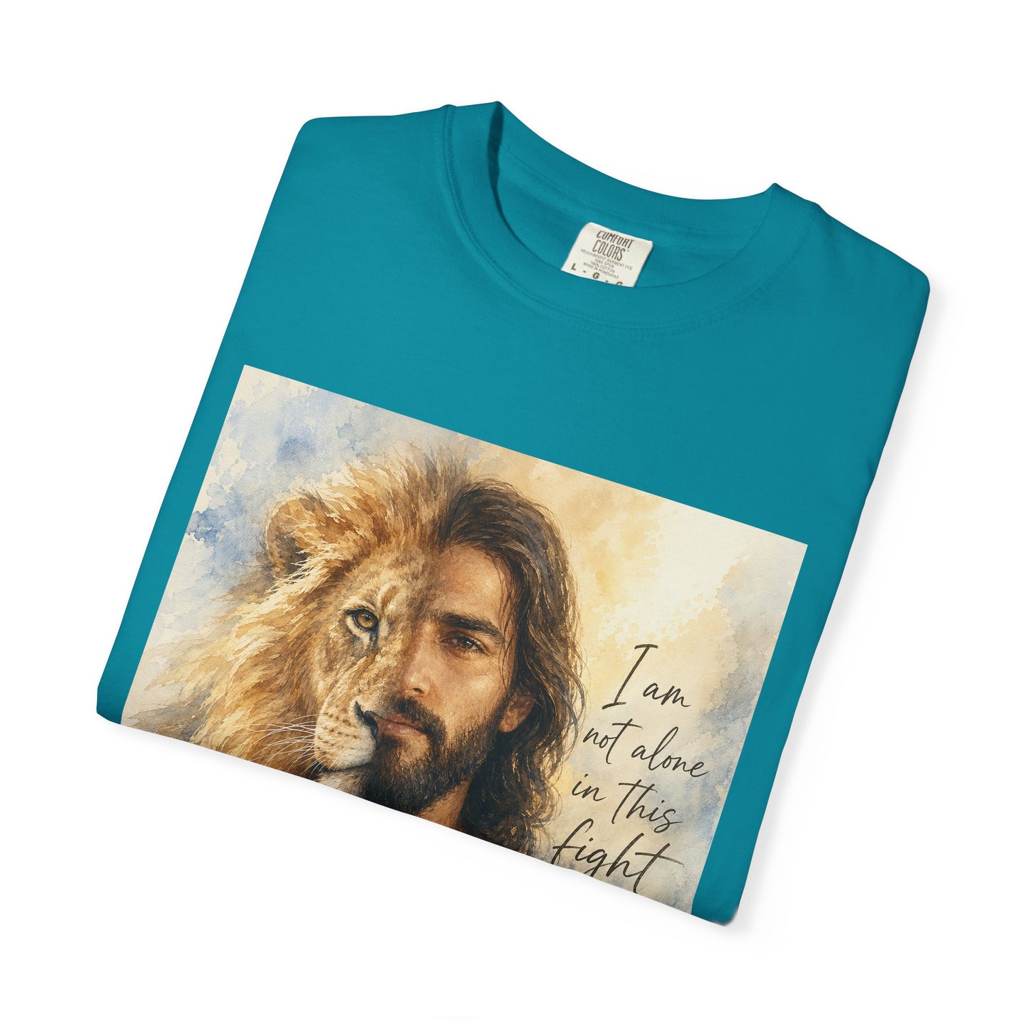 Jesus Lion of Judah t-shirt | I am not alone in this fight Christian tee