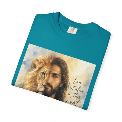 Jesus Lion of Judah t-shirt | I am not alone in this fight Christian tee
