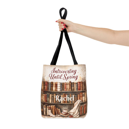 Personalized Introvert Tote Bag - Book Lover's Accessory, Everyday Use, Literary Gift, Spring Vibes, Book Club Essentials