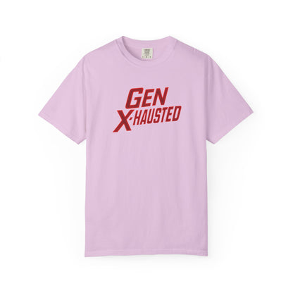 Gen X-Hausted Unisex T-shirt, Forgot Again Found Out Funny Tee, Gen X Humor Gift, Retro 80s 90s Shirt, Vintage Style Clothing