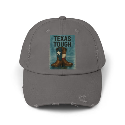 Cap Texas Tough Cowboy Boots, Unisex Baseball Hat, Distressed Cap, Texas Flood Support, Tragedy Relief Gift