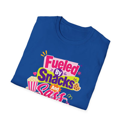 Fueled by Snacks and Sass T-Shirt | Snack Quote Tee