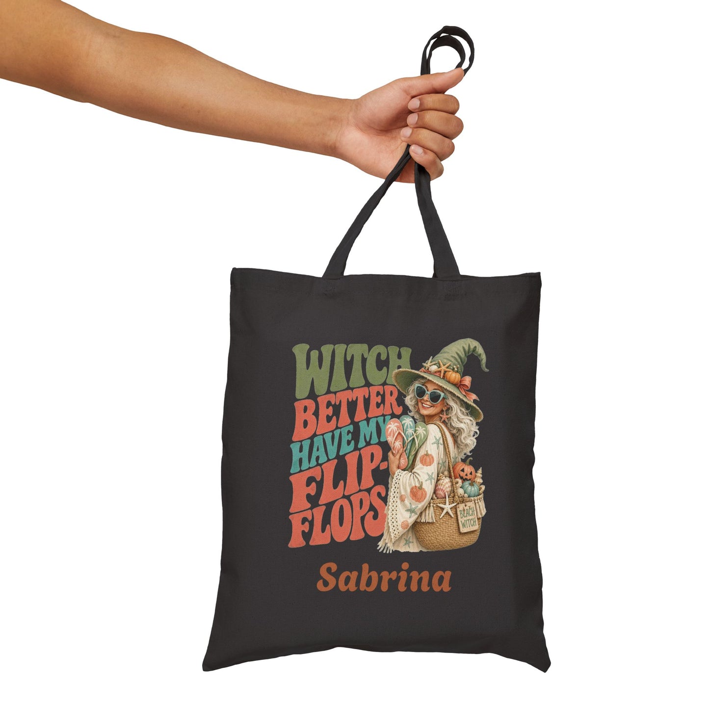 Witch Better Have My Flip Flops Tote Bag | Halloween Witch Illustration