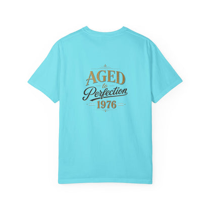 Aged to Perfection 1976 T-Shirt | Vintage Typographic Birthday Design