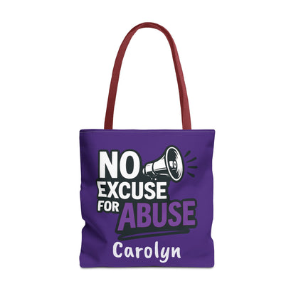 Empowerment Tote Bag - No Excuse for Abuse, Advocacy Tote, Eco-Friendly Bag, Fundraiser Gift, Awareness Campaign Bag