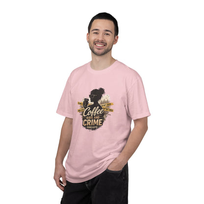 Coffee Kids and Crime Podcast Mom T-Shirt | Coffee Mug Silhouette Tee