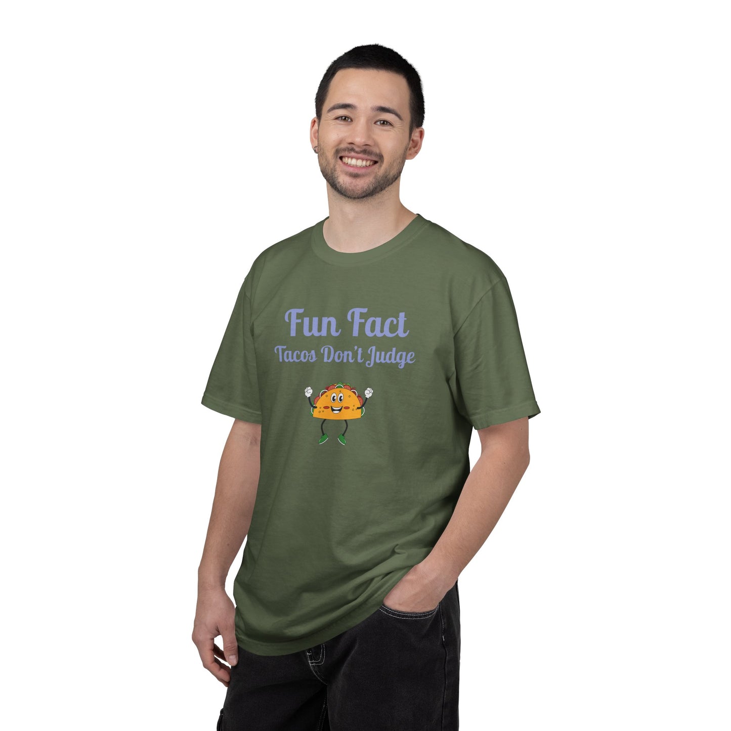 Fun Fact Taco Unisex Tee - Humorous Foodie Shirt, Gift for Taco Lovers, Casual Wear, Cute Graphic Tee