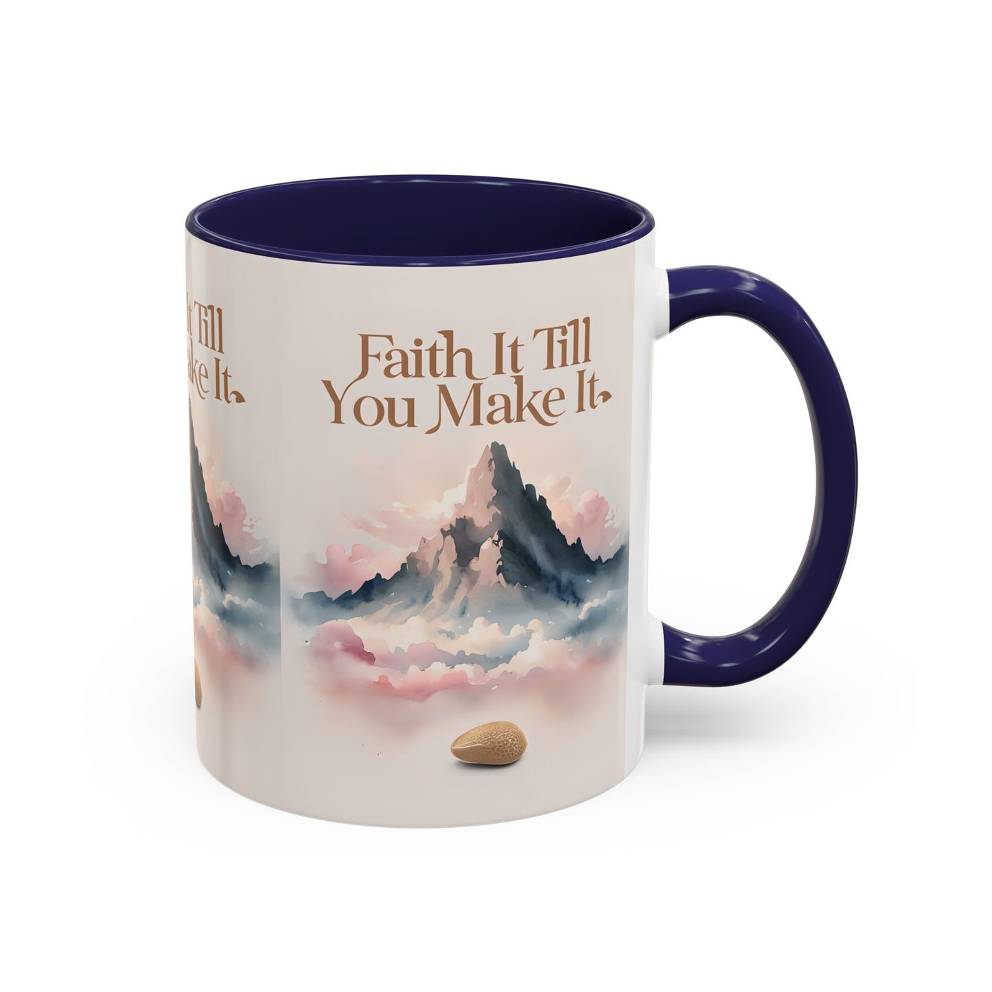 Faith It Till You Make It Coffee Mug, Motivational Drinkware, Inspirational Gift, Morning Coffee Cup, Self-Help Mug