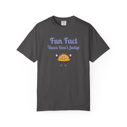 Fun Fact Taco Unisex Tee - Humorous Foodie Shirt, Gift for Taco Lovers, Casual Wear, Cute Graphic Tee