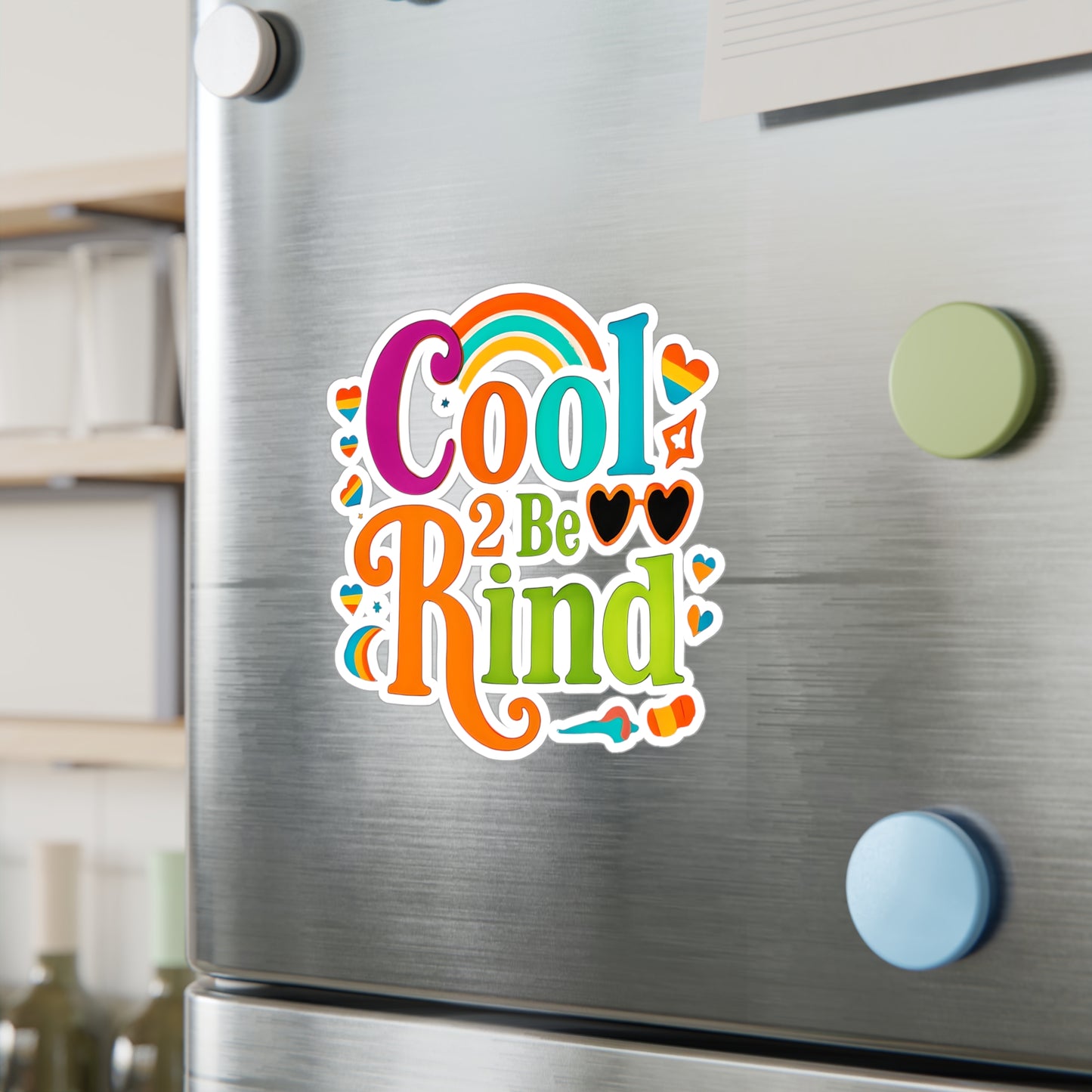 Vibrant Vinyl Decals for Kindness | Cool 2 be Kind Stickers, Fun Wall Art, LGBTQ+ Decor, Kids Room Accessories, Gift for Friends