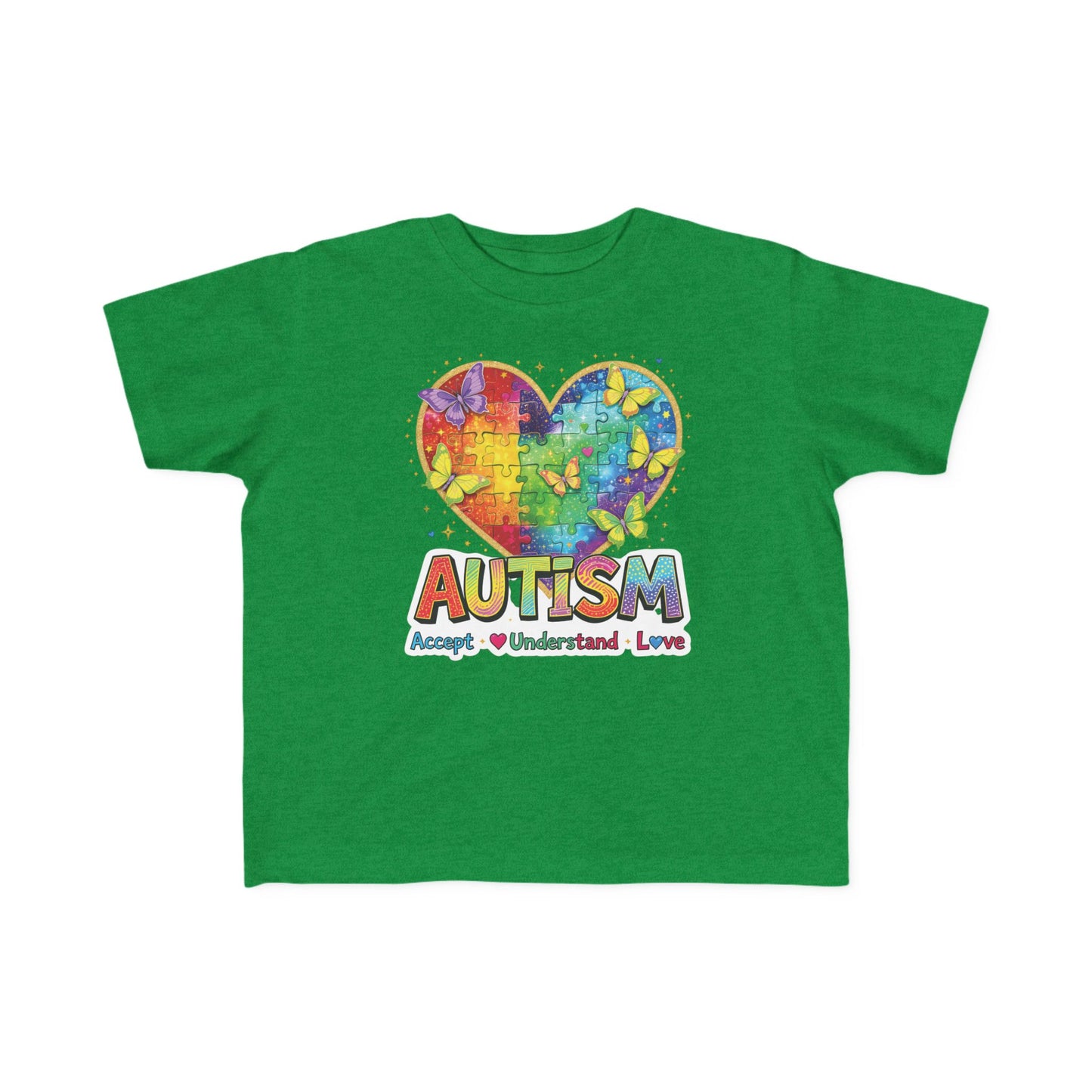 Autism Puzzle Heart Toddler Tee | Accept Understand Love