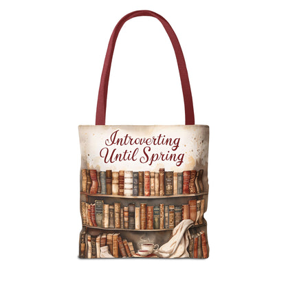 Introvert Tote Bag - Book Lover's Accessory, Everyday Use, Literary Gift, Spring Vibes, Book Club Essentials