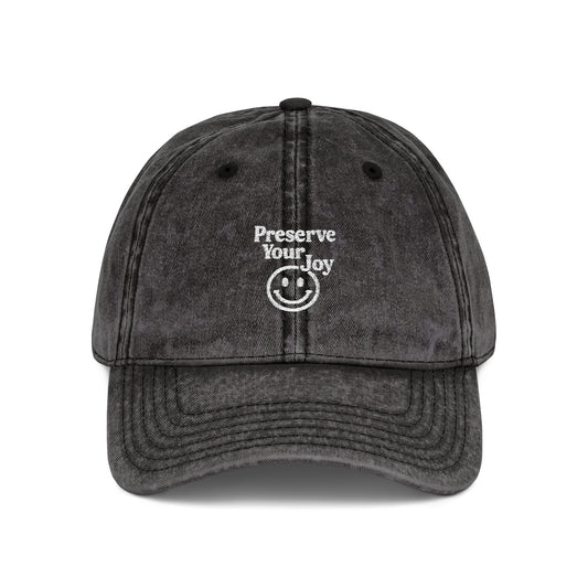 Embroidered Cap, Vintage Baseball Hat Protect Your Joy, Dad Hat, Retro Cap, Distressed Hat, Women's Cap, Gift for Him, Summer Hat