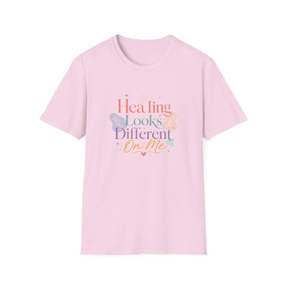Healing Looks Different On Me T-Shirt | Pastel Floral Typography