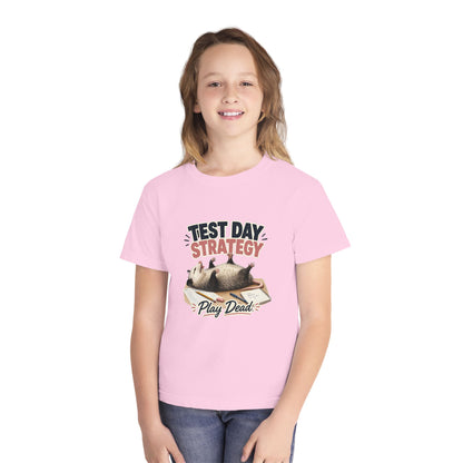 Test Day Strategy Play Dead Youth Tee | Possum Illustration, Back-to-School