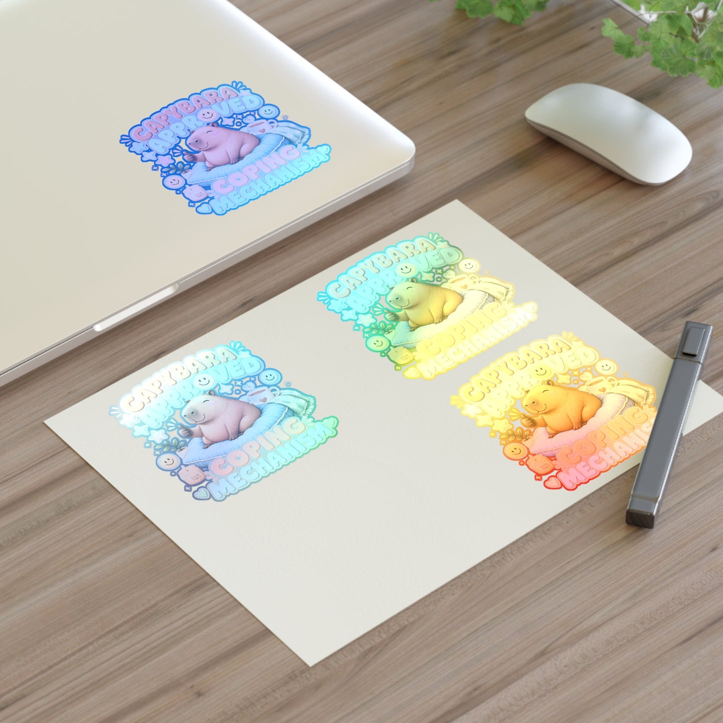 Capybara Approved Coping Mechanism Sticker Sheet | Cute Relaxing Animal Stickers