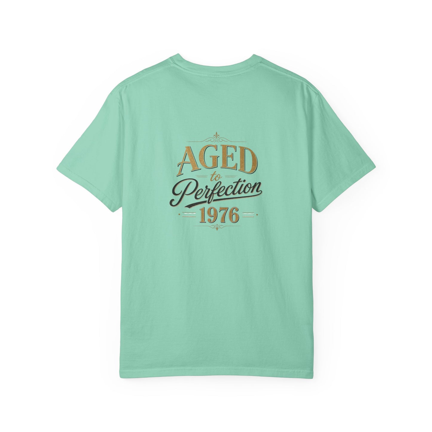 Aged to Perfection 1976 T-Shirt | Vintage Typographic Birthday Design