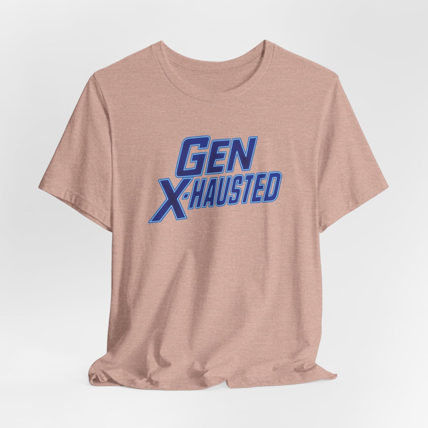 Gen X-Hausted Unisex Tee - Retro Humor Tee, Gift for Gen X, Casual Wear, Trendy Graphic Shirt, Unique Meme Apparel