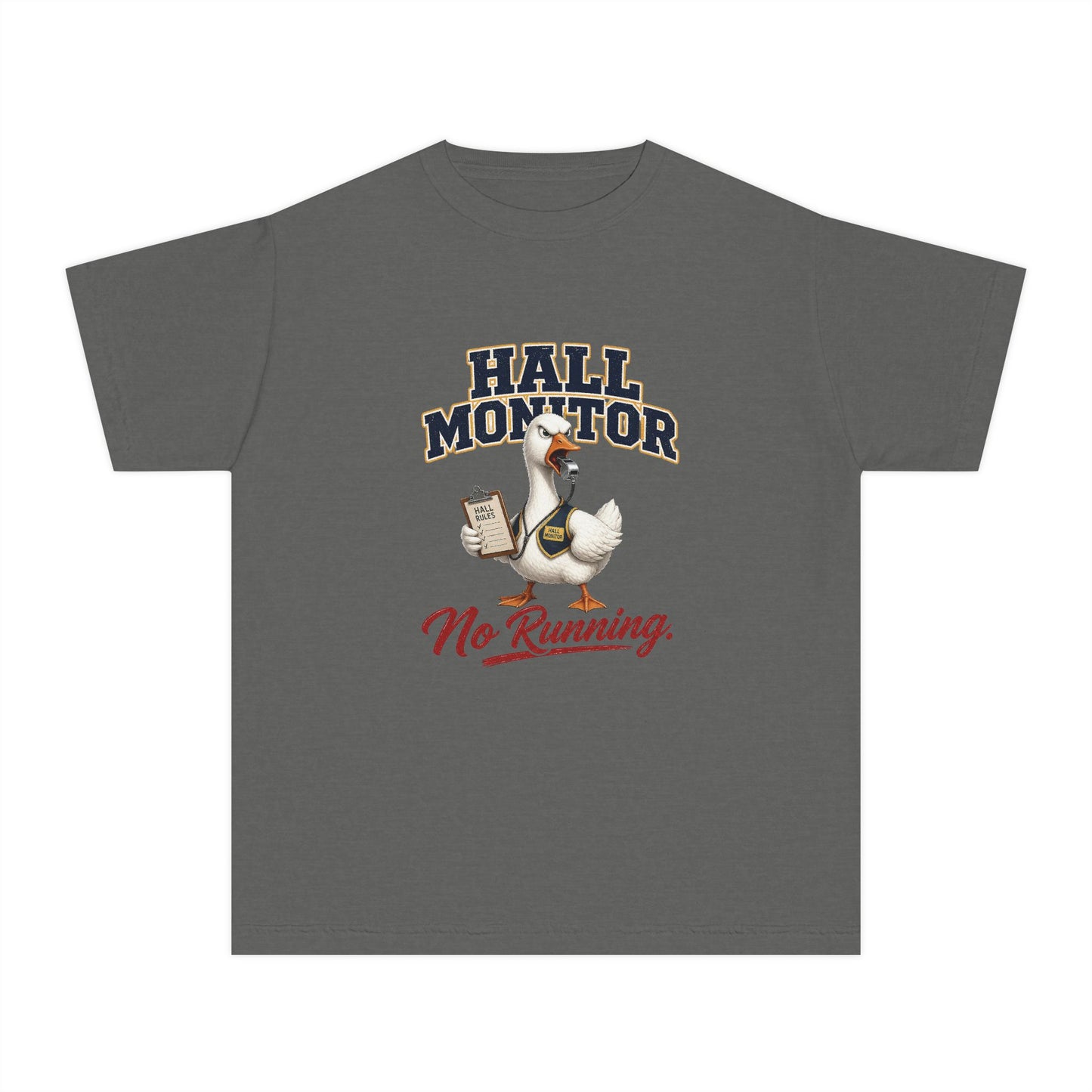 Hall Monitor Goose No Running Tee | Kids school safety shirt