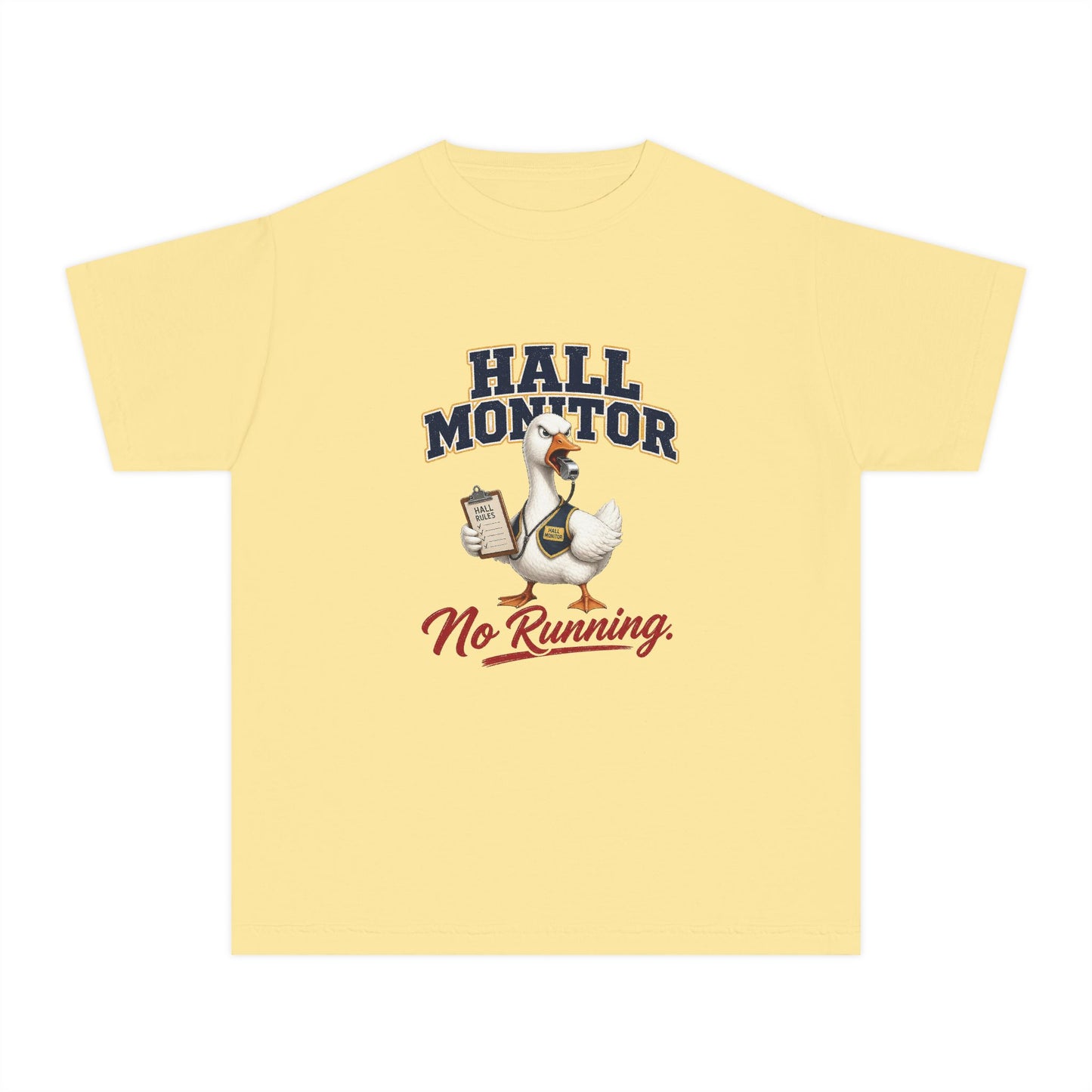 Hall Monitor Goose No Running Tee | Kids school safety shirt