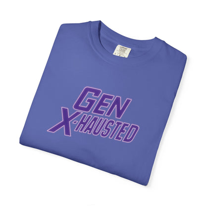 Gen X-Hausted Unisex T-shirt, Forgot Again Found Out Funny Tee, Gen X Humor Gift, Retro 80s 90s Shirt, Vintage Style Clothing
