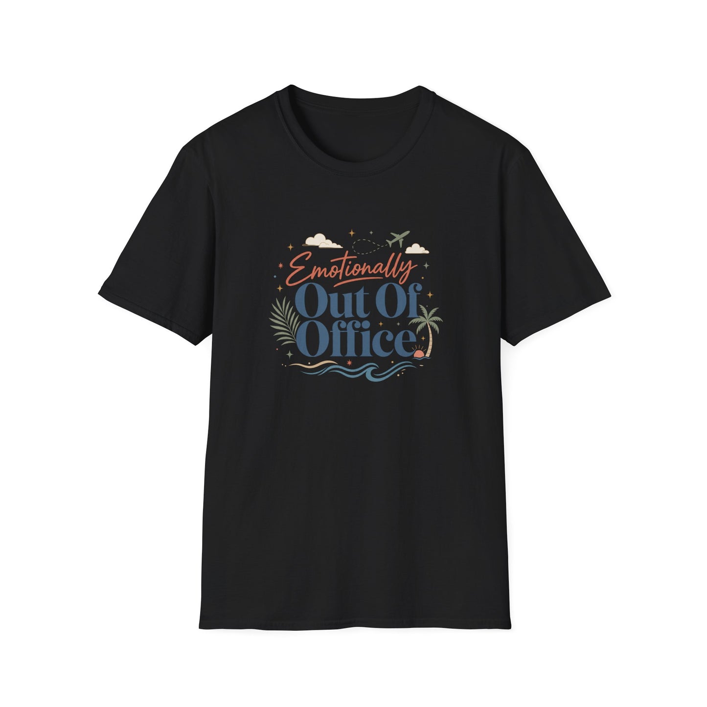Emotionally Out Of Office T-Shirt | Vacation Palm Beach Design