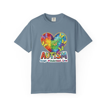 Autism Puzzle Heart T-shirt | Accept Understand Love