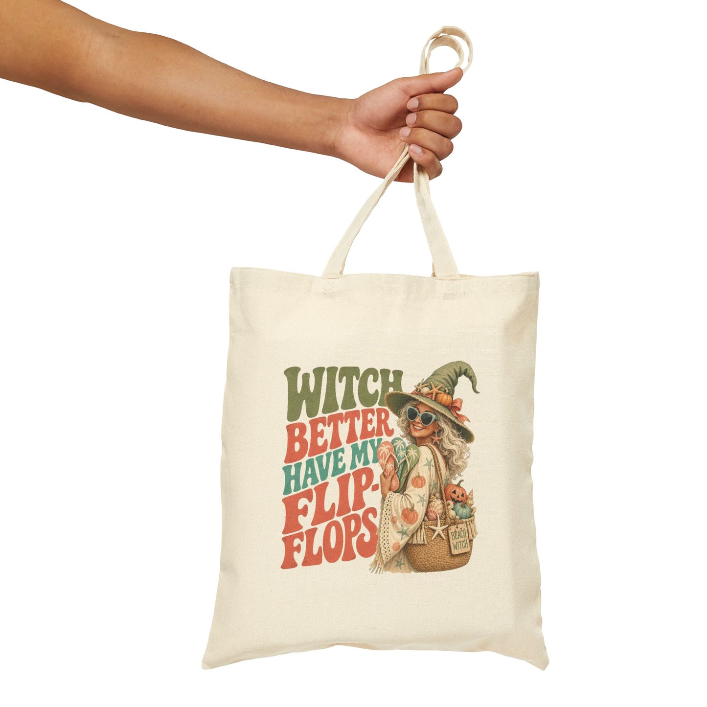 Witch Better Have My Flip Flops Tote Bag | Halloween Witch Illustration