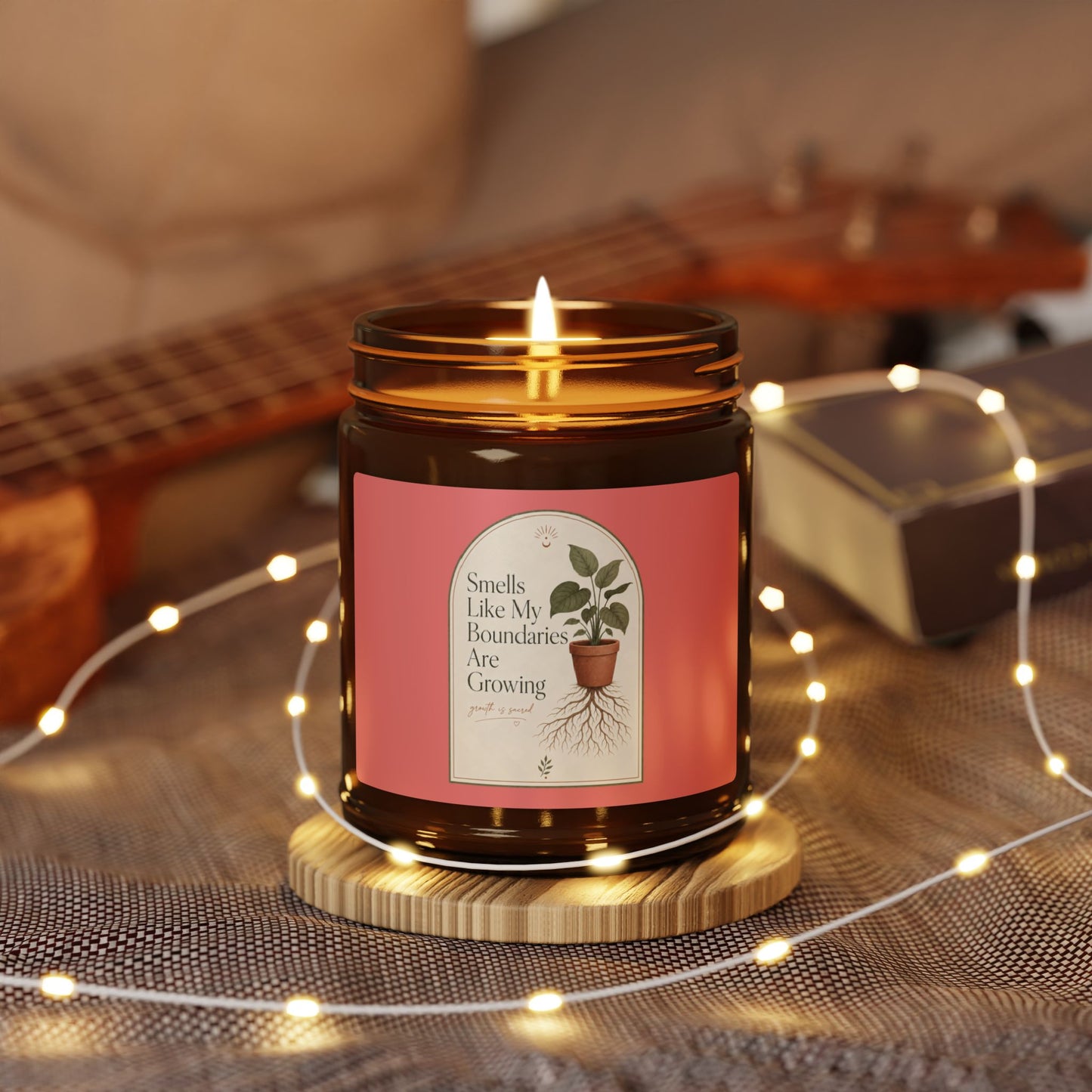 Smells Like My Boundaries Are Growing Candle | Amber Jar Soy Candle