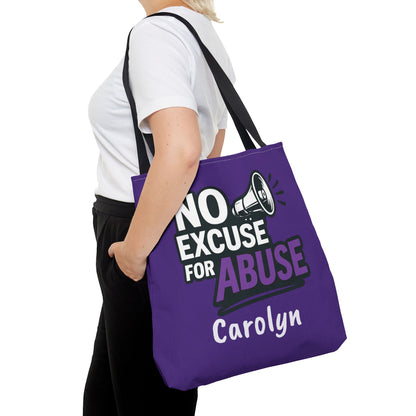 Empowerment Tote Bag - No Excuse for Abuse, Advocacy Tote, Eco-Friendly Bag, Fundraiser Gift, Awareness Campaign Bag