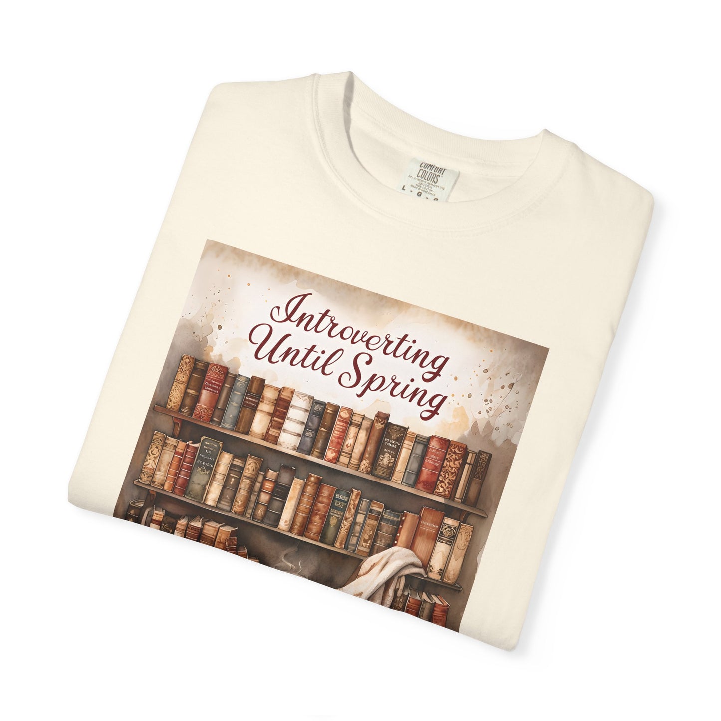 Introverting Until Spring T-Shirt, Cozy Literary Tee, Perfect Gift for Book Lovers, Spring Vibes Shirt, Relaxed Fit Fashion