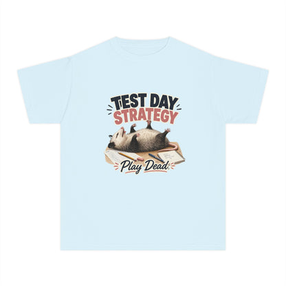Test Day Strategy Play Dead Youth Tee | Possum Illustration, Back-to-School