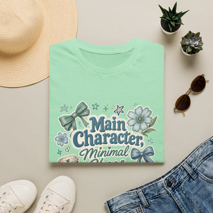 Main Character Minimal Chaos T-Shirt | Floral Bows Stars Design