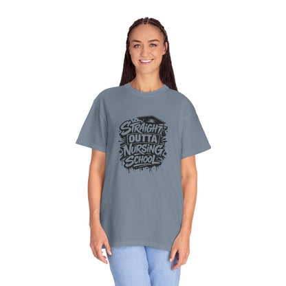 Straight Outta Nursing School T-shirt | Nursing Graduate Tee, Cap Graphic
