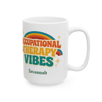 Occupational Therapy Vibes Retro Personalized Mug