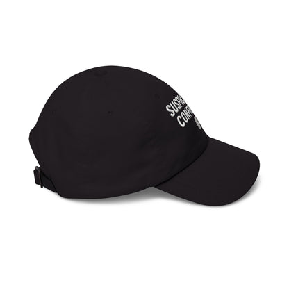 Suspiciously Confident Dad Cap | Embroidered Text, Fingerprint Accent