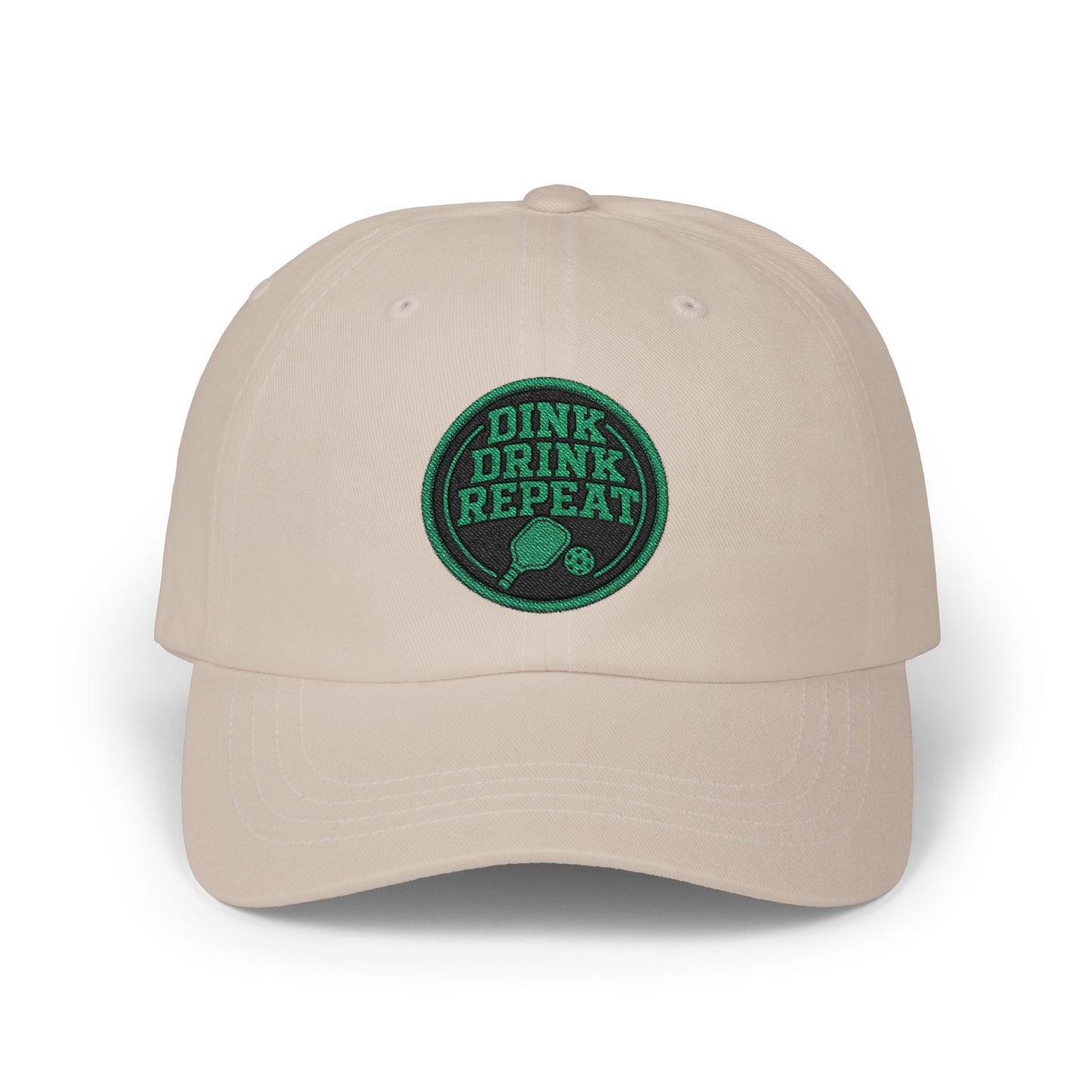 Dink Drink Repeat Dad Cap | Embroidered Pickleball Patch