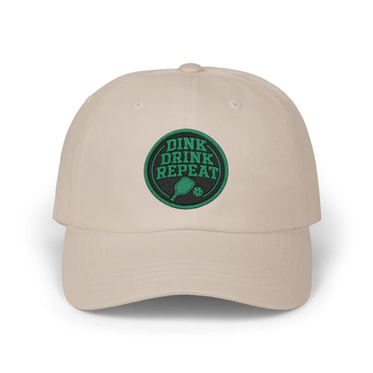 Dink Drink Repeat Dad Cap | Embroidered Pickleball Patch