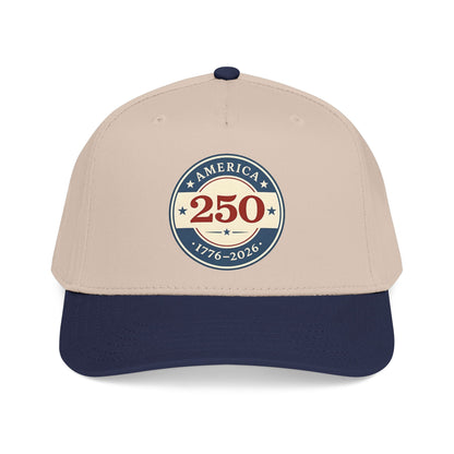 America 250 1776-2026 Patch Mid Profile Baseball Cap | 250th Anniversary Celebration