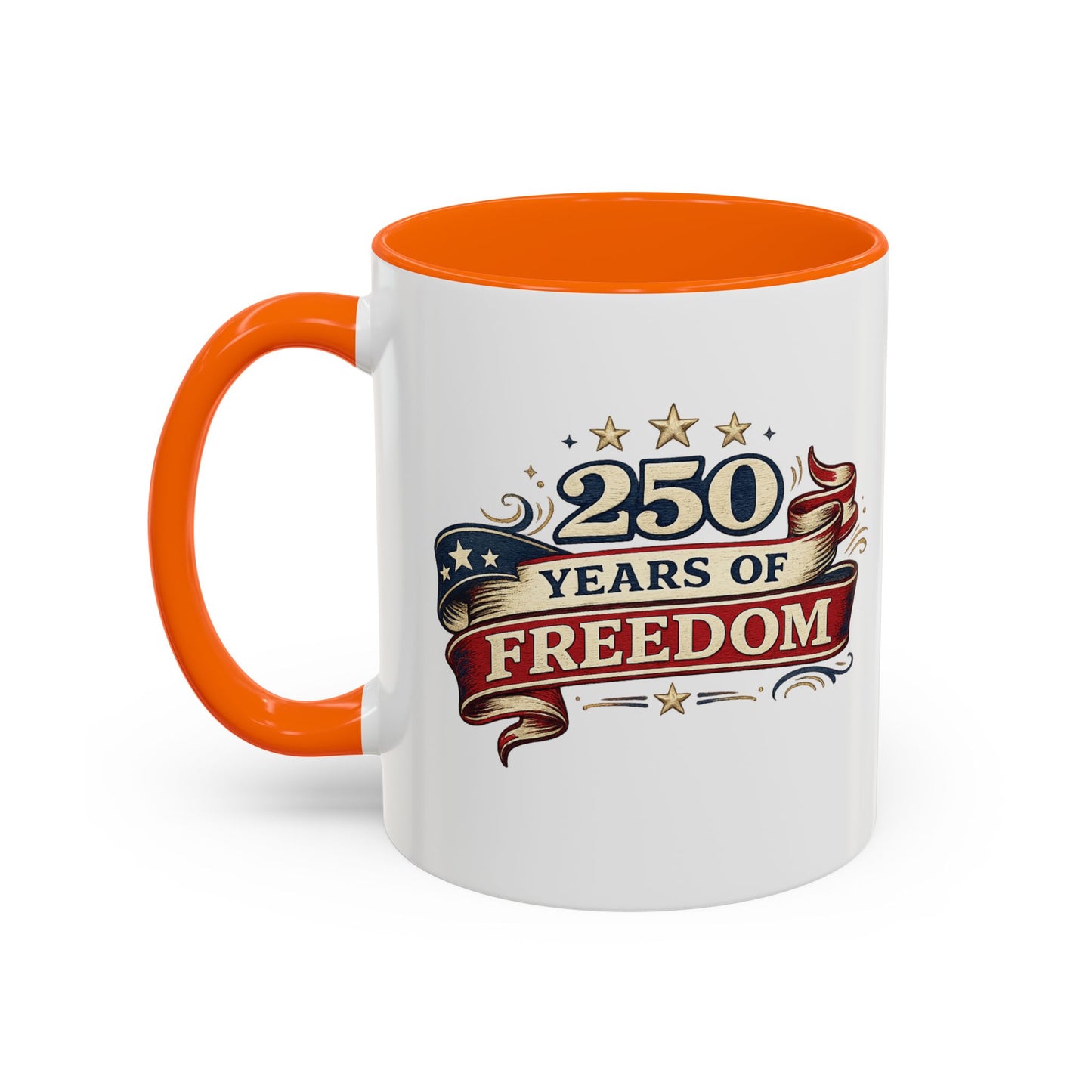 250 Years of Freedom Coffee Mug | Personalized Name - America 250th Anniversary, Semiquincentennial, Patriotic Gift, Heritage Celebration